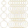 SOFPLATE 160Pcs 4 Style Brass Wine Glass Charm Rings KK-SP0001-33G-1