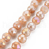 Electroplate Glass Beads Strands EGLA-T008-025A-1
