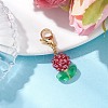 Flower Glass Seed Beads Beaded Pendant Decorations HJEW-MZ00195-04-1