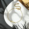 Cross Brass Link Bracelets BJEW-JB10588-2