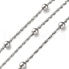 304 Stainless Steel Chains with Beads CHS-F020-12P-1