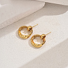 Stylish Geometric Stainless Steel Two-layer Stud Earrings RQ1925-2-2