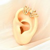 Brass Cuff Earrings EJEW-F370-08G-2