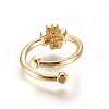 Adjustable Brass Micro Pave Cubic Zirconia Finger Rings RJEW-L086-03G-4