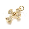 Brass Micro Pave Cubic Zirconia Pendants KK-Z100-38G-01-2