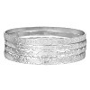 4Pcs 4 Styles Heart/Rhombus/Flower Pattern Alloy Bangles for Women FS-WGBCD58-02-2