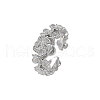 Flower 925 Sterling Silver Adjustable Cuff Rings for Women FS-WG85A8F-01-5