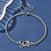 304 Stainless Steel Link Bracelets BJEW-Z107-01P-1