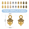 SUPERFINDINGS 150Pcs 5 Colors Tibetan Style Alloy Pendants FIND-FH0009-32-2