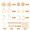 SUNNYCLUE DIY Star & Moon Theme Earring Making Kits DIY-SC0011-80G-2