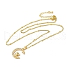 Brass Micro Pave Clear Cubic Zirconia Pendants Necklaces NJEW-K269-05G-06-2