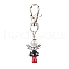Mushroom Angel Glass Pearl & Lampwork Pendant Decorations HJEW-MZ00233-01-1