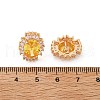 Oval Brass Micro Pave Cubic Zirconia Stud Earrings for Women EJEW-G428-27G-01-5