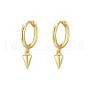 S925 Sterling Silver Geometric Triangle Hoop Earrings for Unisex RI4455-1-2