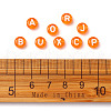 Transparent Dark Orange Acrylic Beads TACR-YW0001-08E-6