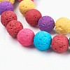 Natural Lava Rock Beads Strands X-G-I204-A-8mm-2