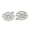 Non-Tarnish 304 Stainless Steel Pendants STAS-L020-009P-2