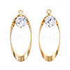 Brass Rhinestone Pendants KK-N216-411-2