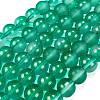Frosted Transparent Glass Bead Strands X1-GLAA-P065-8mm-14-2