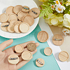 SUNNYCLUE Dyed Wood Brooch Cabochon Settings FIND-SC0012-85C-3