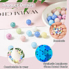 Kissitty 128Pcs 8 Colors Synthetic Luminous Stone Round Beads Strands G-KS0001-15-5