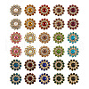 Yilisi 300Pcs 15 Style Flower Shape Rhinestone Buttons RB-YS0001-02-2