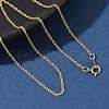 Brass Singapore Chain Necklaces for Women Men NJEW-Z068-10G-2