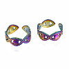 Evil Eye Lucky Cuff Rings RJEW-N038-023-1