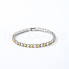 Brass Micro Pave Cubic Zirconia Slider Bracelets for Woman AW4162-2-1