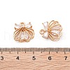 Brass Micro Pave Cubic Zirconia Pendants KK-B125-31G-2
