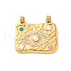 304 Stainless Steel Rhinestone Pendants STAS-I331-04G-1