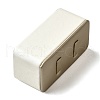 Rectangle Imitation Leather Jewelry Couple Ring Display Stands ODIS-K005-03-3