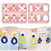  2Pcs 2 Style Trapezoid & Rectangle & Teardrop & Square ABS Plastic Plasticine Tools DIY-TA0005-58-11