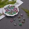 50Pcs 5 Colors Electroplated Sea Shell Beads SSHEL-SZ0001-02-5