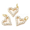 Rack Plating Brass Micro Pave Cubic Zirconia Pendants KK-A185-38G-1