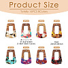 16Pcs 8 Colors Transparent Resin & Walnut Wood Pendants RESI-TA0001-97-3