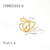 Vintage Stainless Steel Open Cuff Rings Simple Luxury Fashion Accessory DJ6365-5-1