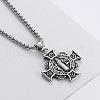 Creative Men's Saint Benedict Exorcism Stainless Steel Pendant Necklaces EZ1780-5