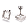 Tarnish Resistant 304 Stainless Steel Stud Earring Settings STAS-P001-03P-2