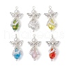 Electroplate Glass Pendants PALLOY-JF03660-01-1