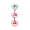 Valentine's Day Opaque Resin Big Pendants OACR-P025-D01-1