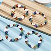 Natural & Synthetic Mixed Gemstone Chips & Shell Beaded Stretch Bracelet BJEW-JB09897-5
