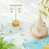 SUNNYCLUE 8Pcs 4 Styles Electroplate Natural Rose Quartz & Amazonite & White Jade & Labradorite Star Cut Round Charms G-SC0003-05-4