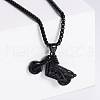 Retro Fashion Stainless Steel Motorcycle Pendant Punk Hip-hop Street Nightclub Necklace Jewelry DZ8441-3-1
