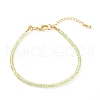 Natural Peridot Beaded Bracelets BJEW-JB06091-03-1