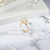 DICOSMETIC 1Pc Adjustable 925 Silver Ring Adjustable Ring Findings FIND-DC0006-63G-5