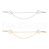 2Pcs 2 Colors Double Scissor Shape Hanging Chain Brooch JEWB-GO0001-02-3