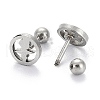 Tarnish Resistant 201 Stainless Steel Barbell Cartilage Earrings EJEW-R147-33-3