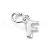 925 Sterling Silver Letter Charms STER-C012-01S-F-1