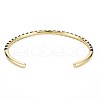 Twisted Brass Enamel Cuff Bangle BJEW-T020-02F-NF-2